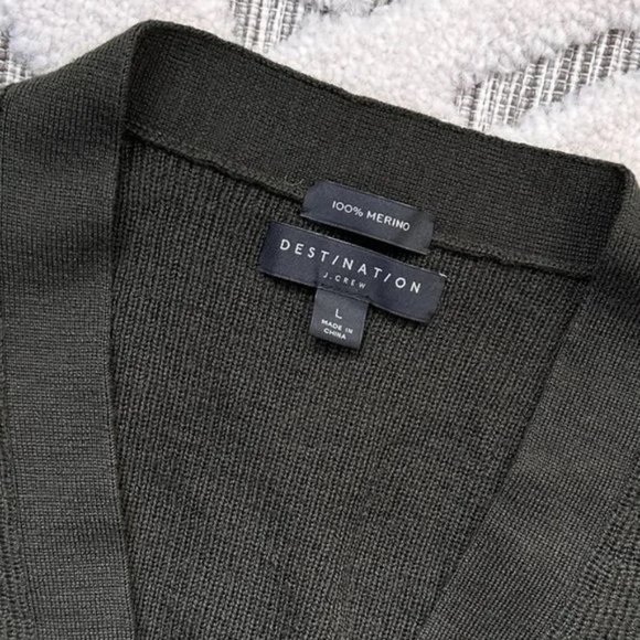 J. Crew Men's Green Button-Up Cardigan - Picture 3 of 8